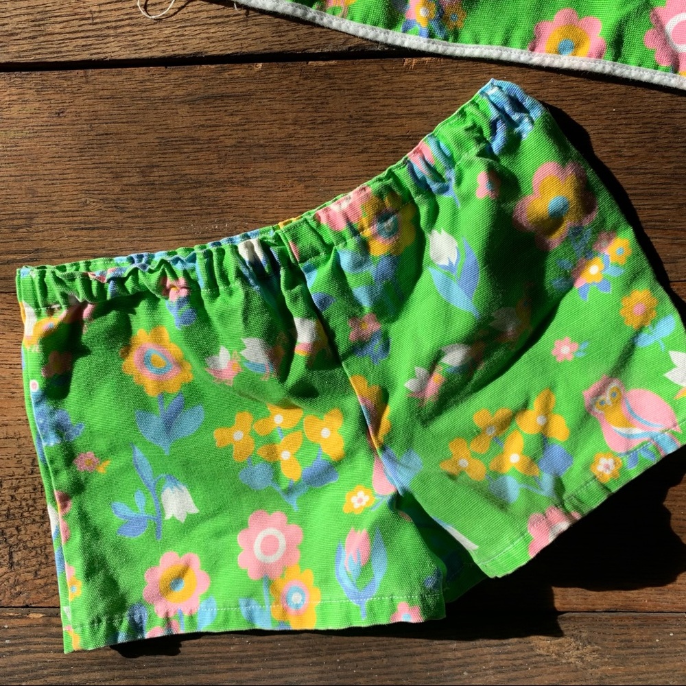 Last call! Vintage kids 70s mod frog owl bee flower playsuit - Picture 4 of 7